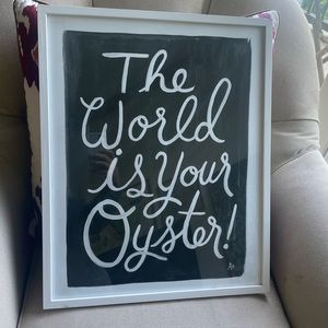 Rifle Paper Co. “The world is your oyster” framed print